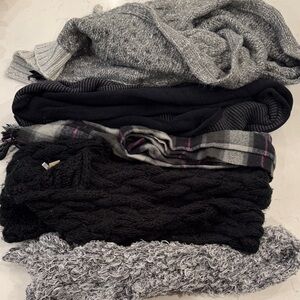Cozy Black and Gray Scarves Collection